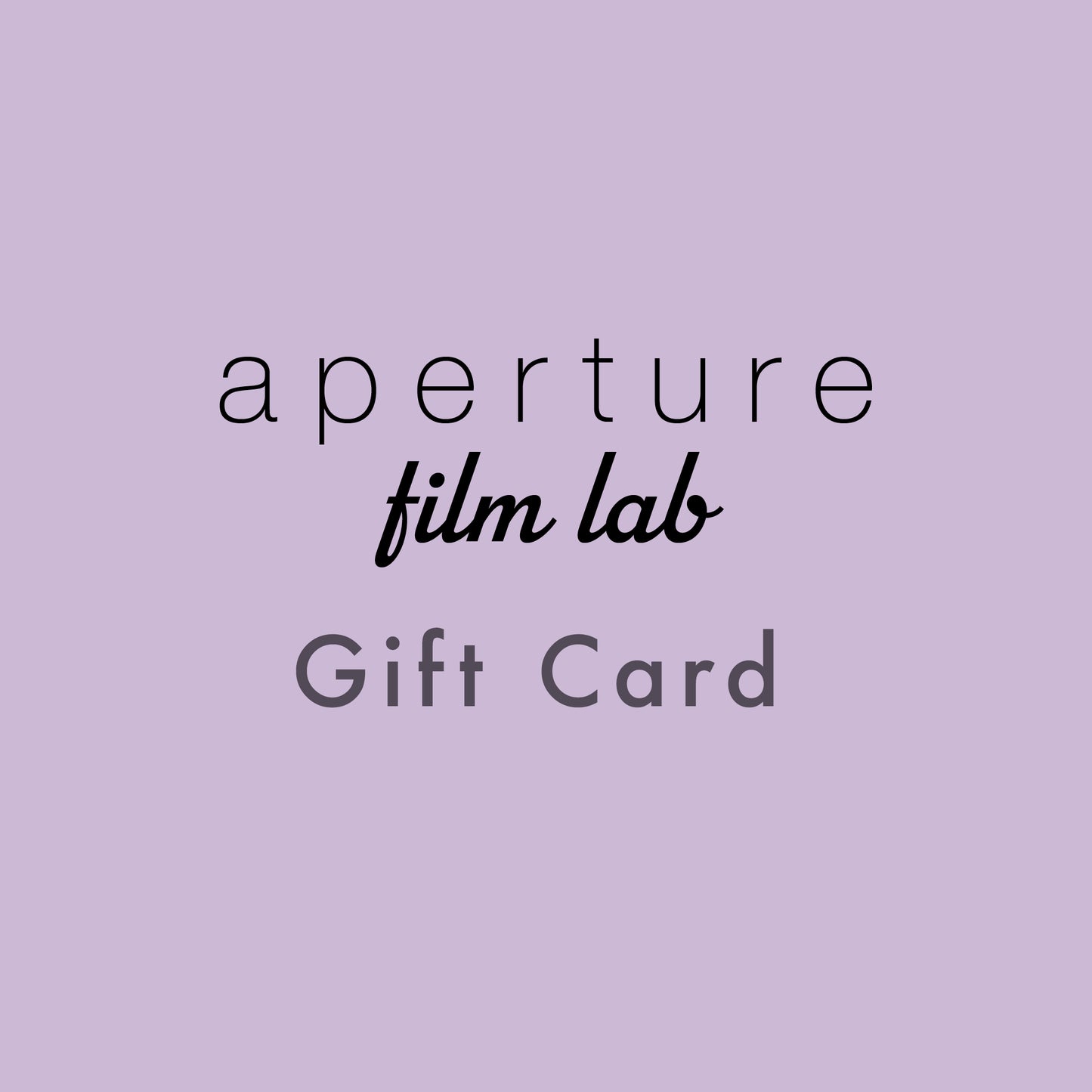Aperture Film Lab Gift Card